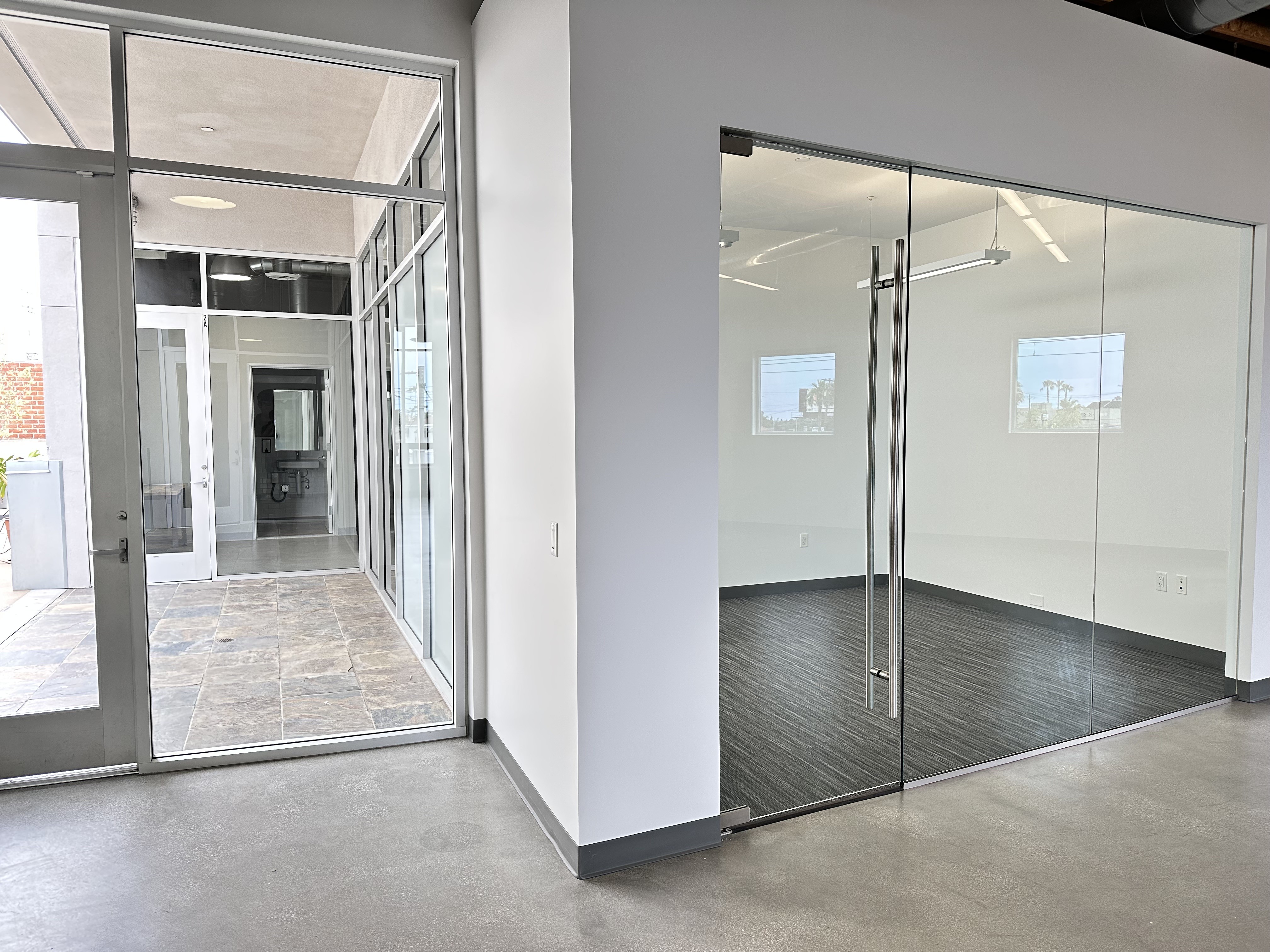 Building 2 glass-walled offices