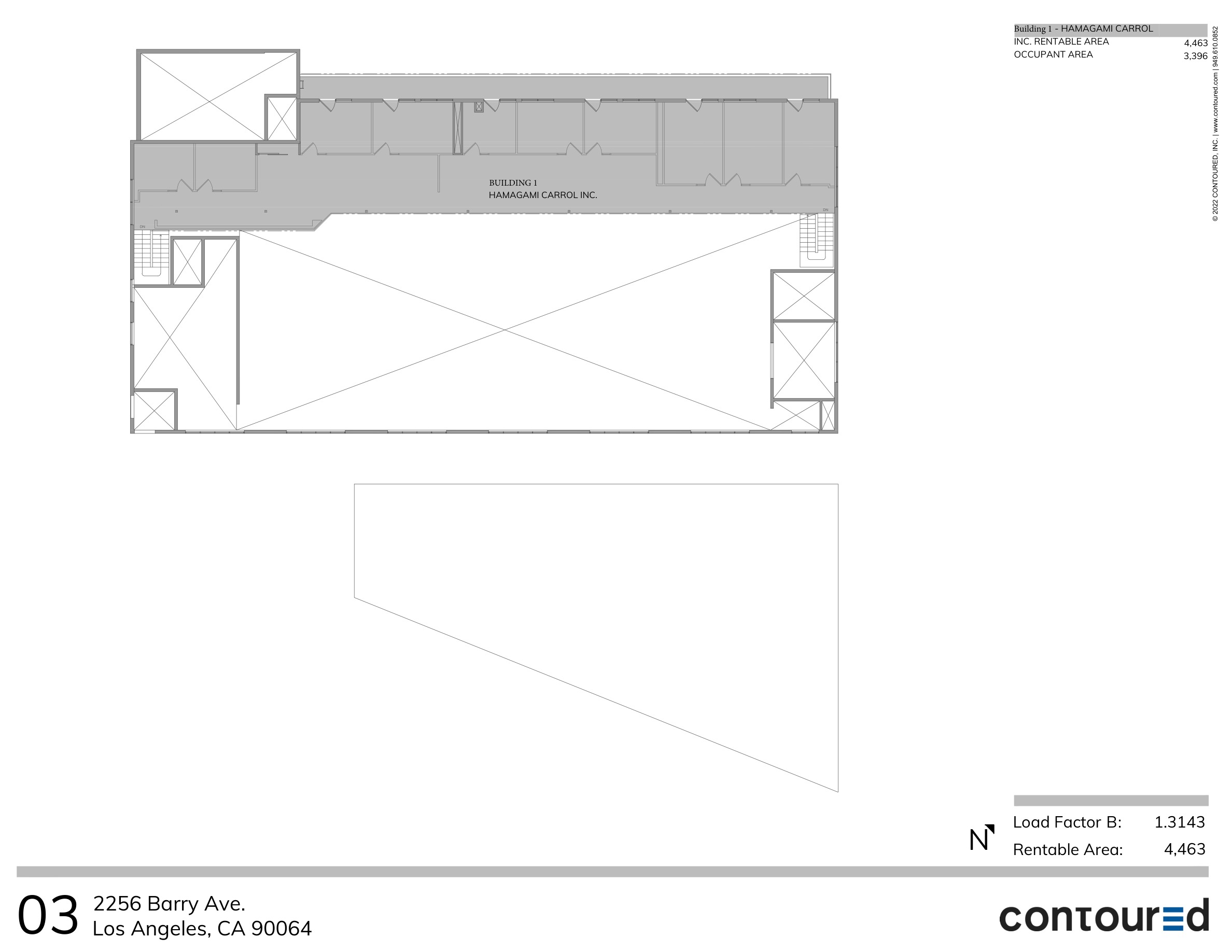 Mezzanine floor plan — Building 1 upper level