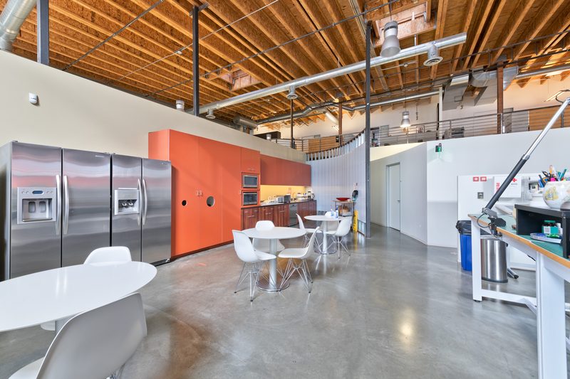 Kitchen with concrete floors